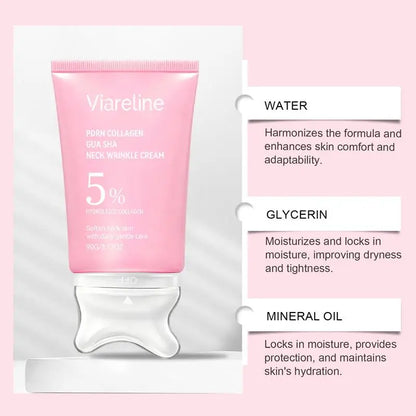 PDRN Collagen Neck Cream 90G Gently Moisturize Reduce Neck Lines Refreshing Non-Sticky Firming Lifting Neck Massage Cream
